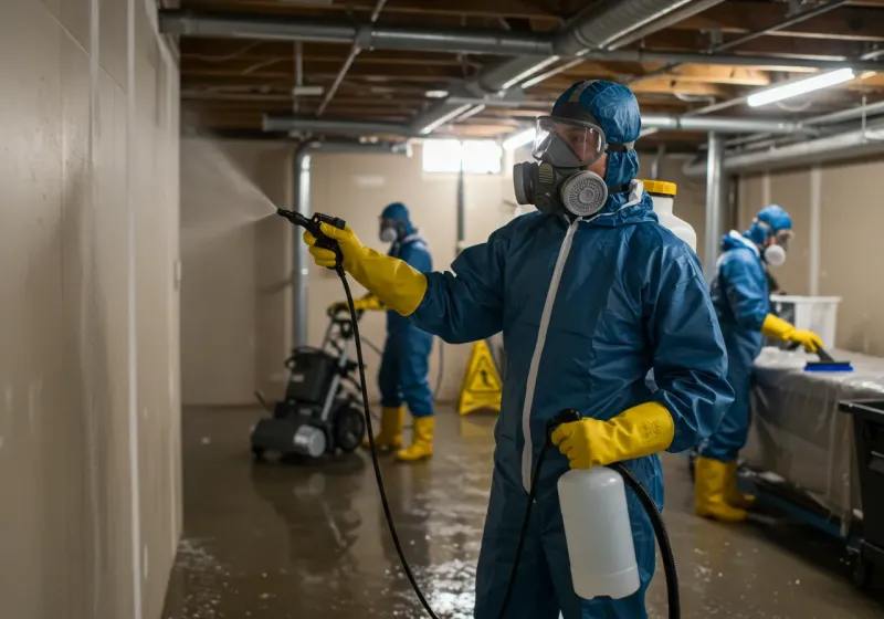 Basement Sanitization and Antimicrobial Treatment process in Timber Lake, SD