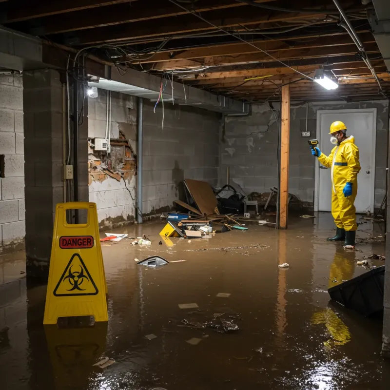 Flooded Basement Electrical Hazard in Timber Lake, SD Property