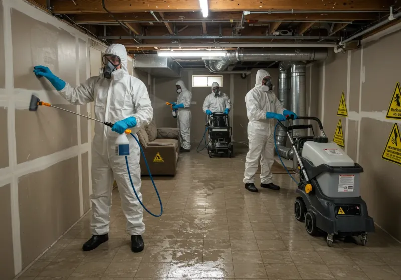 Basement Moisture Removal and Structural Drying process in Timber Lake, SD